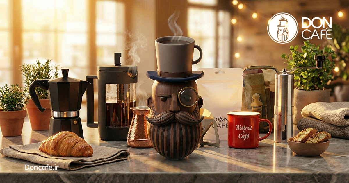 خرید ادوات دم آوری قهوه | تجهیزات با بهترین قیمت در دن کافه